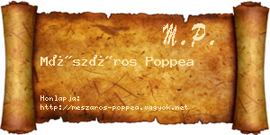 Mészáros Poppea névjegykártya